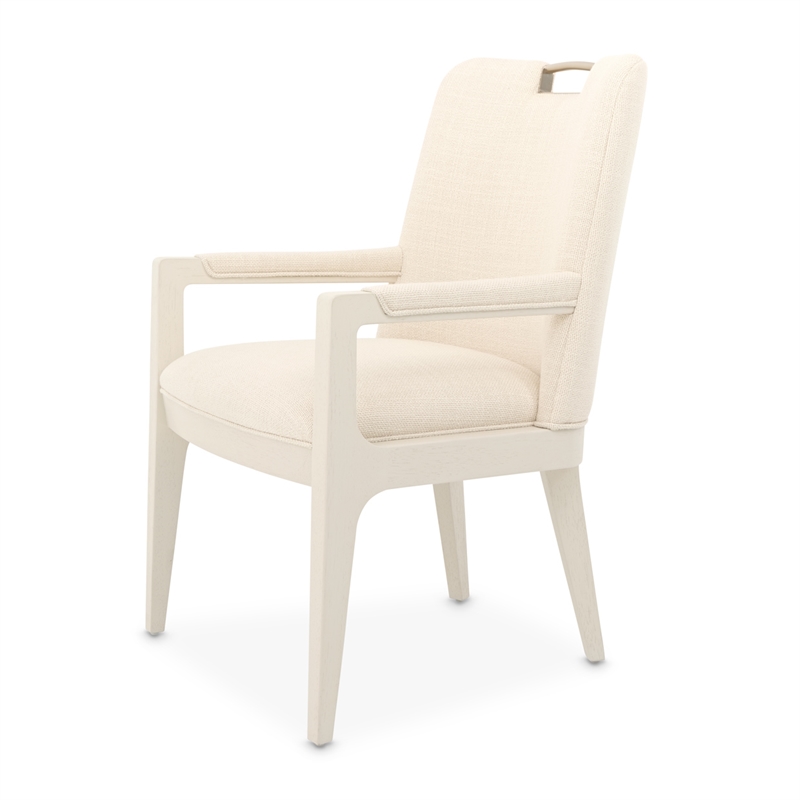 Portrait Dining Arm Chair - Set of 2 - Flax/Alabaster White