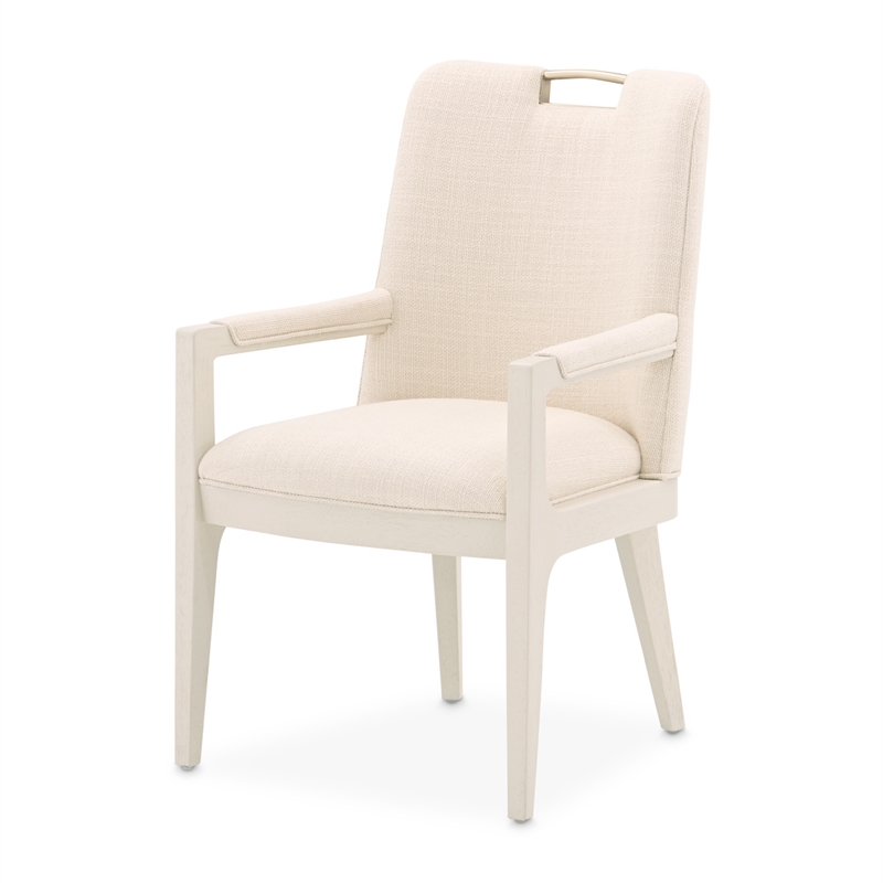 Portrait Dining Arm Chair - Set of 2 - Flax/Alabaster White