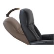 Cortina Leather Swivel Recliner with Matching Ottoman in Black