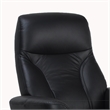 Cortina Leather Swivel Recliner with Matching Ottoman in Black