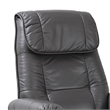 Alister Leather Swivel Recliner with Storage Ottoman in Gray
