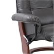 Alister Leather Swivel Recliner with Storage Ottoman in Gray
