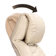 Alister Leather Swivel Recliner with Storage Ottoman in Taupe