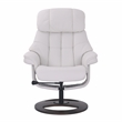Rylan Upholstered Swivel Recliner with Matching Ottoman in White