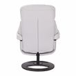 Rylan Upholstered Swivel Recliner with Matching Ottoman in White