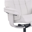 Rylan Upholstered Swivel Recliner with Matching Ottoman in White