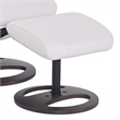 Rylan Upholstered Swivel Recliner with Matching Ottoman in White