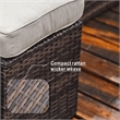 Direct Wicker 7-Piece Brown Rattan Patio Conversational Sofa Set with Cushion