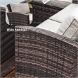 Direct Wicker 7-Piece Brown Rattan Patio Conversational Sofa Set with Cushion