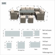 Direct Wicker 7-Piece Brown Rattan Patio Conversational Sofa Set with Cushion