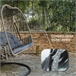 Direct Wicker Double Seat Patio Swing Chair with Gray Cushion