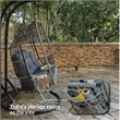 Direct Wicker Double Seat Patio Swing Chair with Gray Cushion