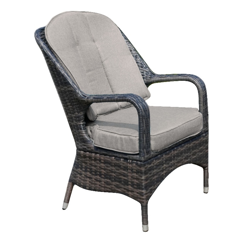 Direct Wicker Patio Furniture Rattan Dining Chairs in Brown- 2 Pack