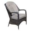 Direct Wicker Patio Furniture Rattan Dining Chairs in Brown- 2 Pack