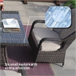 Direct Wicker Brown Rattan 6 Seat Gas Fire Pit Dining Set with Armchair