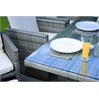 Gray Rattan 11-Pieces Patio Furniture and Outdoor Dining Table with Cushions