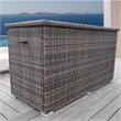Direct Wicker Patio Furniture Durable Aluminum Frame Large Deck Box in Brown