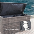 Direct Wicker Patio Furniture Durable Aluminum Frame Large Deck Box in Brown
