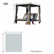 Direct Wicker Outdoor Adjustable Daybed Steel Lounge with Canopy and Cushions