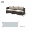 Direct Wicker Brown Rattan Deep Seating Group Sunbed Daybed Set with Cushion