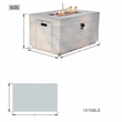 9-Pieces Gray Rattan Halfmoon Sectional Sofa Set with Rectangle Firepit Table