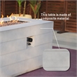 9-Pieces Gray Rattan Halfmoon Sectional Sofa Set with Rectangle Firepit Table
