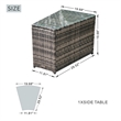 Direct Wicker 9-Pieces Gray Halfmoon Sectional Sofa Set with Round Firepit Table