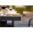 Gray Aluminum 6 Seat Rectangle Firepit and Ice Container Dining Set