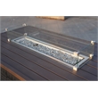 Brown Rattan and Aluminium Patio and Outdoor Rectangle Firepit Dining Table