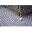 Brown Rattan and Aluminium Patio and Outdoor Rectangle Firepit Dining Table