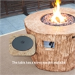 Brown Aluminum Patio and Outdoor  Round Firepit with Rain Cover