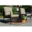 Direct Wicker Patio Furniture Seating Sets 2 Chairs with Square Table in Black