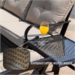 Direct Wicker Patio Garden Iron Seating Set 3 with Beige Cushions