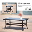 Direct Wicker Patio Garden Iron Seating Set 3 with Beige Cushions