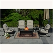 Direct Wicker Patio Garden Metal Seating Set 4 with Beige Cushions