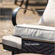 Direct Wicker 5-Piece Modern Rattan & Metal Outdoor Sofa Set in Black