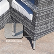 Direct Wicker Patio Outdoor Dining Sets 1 Table with 6PCS Chairs in Gray