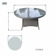 Direct Wicker Patio Outdoor Dining Sets 1 Table with 6PCS Chairs in Gray