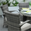 Direct Wicker Patio Outdoor Dining Sets 1 Table with 6PCS Chairs in Gray
