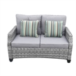 Aluminum 7-Person Gray Seating Group with Fire Pit and Cushions