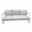 Direct Wicker 7 Piece Metal Outdoor Conversation Sets in White with Cushions