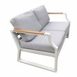 Direct Wicker 7 Piece Metal Outdoor Conversation Sets in White with Cushions