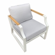 Direct Wicker 7 Piece Metal Outdoor Conversation Sets in White with Cushions