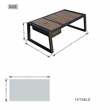 Direct Wicker Storage Coffee Table with Ice Box in Black with Cover