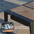 Direct Wicker Storage Coffee Table with Ice Box in Black with Cover