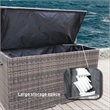 Direct Wicker Patio Furniture Durable Aluminum Frame Deck Box in Brown