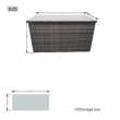 Direct Wicker Patio Furniture Durable Aluminum Frame Deck Box in Brown