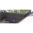Patio Brown Rattan Outdoor Chaise Lounge Set with Table (Set of 2)