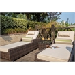Patio Brown Rattan Outdoor Chaise Lounge Set with Table (Set of 2)