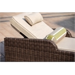 Patio Brown Rattan Outdoor Chaise Lounge Set with Table (Set of 2)